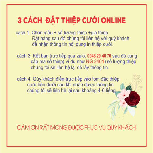 cach dat thiep cuoi tai thiep cuoi ngo gia