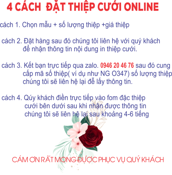 hd dat thiep cuoi